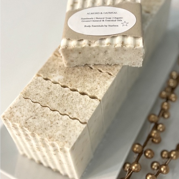 HAND CRAFTED Soap.  Almond Essential Oils & Oatmeal.  Organic - Natural Handmade - Picture 2 of 6